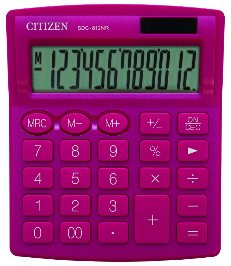KALKULATOR BIUROWY CITIZEN 12-POZ.SDC-812NR RÓŻOWY, Podkategoria, Kategoria