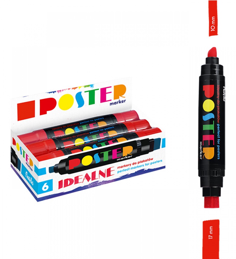 POSTER MARKER GR-1712 GRAND DWUSTR.10/17MM CZERW., Podkategoria, Kategoria