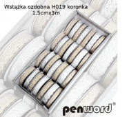 WSTĄŻKA OZDOBNA H019 KORONKA 1,5CMX3M /28/, Podkategoria, Kategoria
