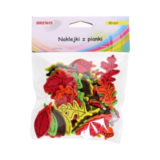 NAKLEJKI Z PIANKI PVC21 LIŚCIE 90szt., Podkategoria, Kategoria