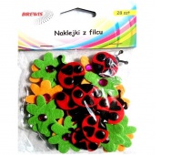 NAKLEJKI Z FILCU FVC03 BIEDRONKI&KWIATKI 28szt., Podkategoria, Kategoria