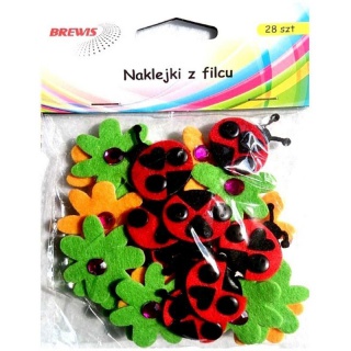 NAKLEJKI Z FILCU FVC03 BIEDRONKI&KWIATKI 28szt., Podkategoria, Kategoria