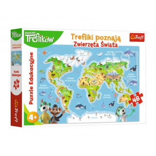 PUZZLE 104 Edukacyjne - Mapa świata dla dzieci, Podkategoria, Kategoria