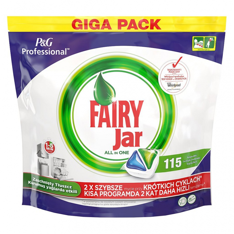 FAIRY JAR TABLETKI DO ZMYWARKI All In One 115SZT., Podkategoria, Kategoria