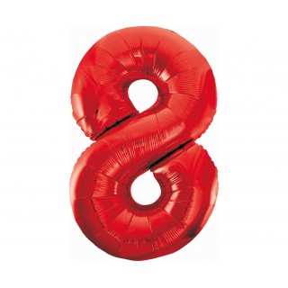 BALON FOLIOWY B&C CYFRA "8" CZERWONA 85CM, Podkategoria, Kategoria