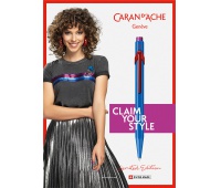 Długopis CARAN D'ACHE 849 Claim Your Style Ed2 Cobalt Blue, M, w pudełku, ciemnoniebieski, Długopisy, Artykuły do pisania i korygowania