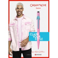 Długopis CARAN D'ACHE 849 Claim Your Style Ed2 Hibiscus Pink, M, w pudełku, różowy, Długopisy, Artykuły do pisania i korygowania