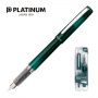 Pióro wieczne Platinum Prefounte Dark Emerald, F, w plastikowym opakowaniu, na blistrze, zielone, Pióra, Artykuły do pisania i korygowania
