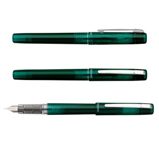 Pi&oacute;ro wieczne Platinum Prefounte Dark Emerald, F, w plastikowym opakowaniu, na blistrze, zielone, Pi&oacute;ra, Artykuły do pisania i korygowania
