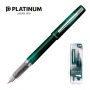 Pióro wieczne Platinum Prefounte Dark Emerald, M, w plastikowym opakowaniu, na blistrze, zielone, Pióra, Artykuły do pisania i korygowania