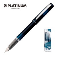 Pióro wieczne Platinum Prefounte Night Sea, F, w plastikowym opakowaniu, na blistrze, niebieskie, Pióra, Artykuły do pisania i korygowania