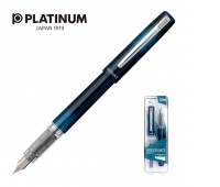 Pióro wieczne Platinum Prefounte Night Sea, M, w plastikowym opakowaniu, na blistrze, niebieskie, Pióra, Artykuły do pisania i korygowania