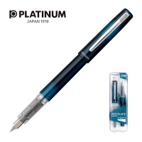 Pióro wieczne Platinum Prefounte Night Sea, M, w plastikowym opakowaniu, na blistrze, niebieskie, Pióra, Artykuły do pisania i korygowania