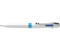 Długopis automatyczny SCHNEIDER TAKE 4, M, 4 kolory wkładu, biały, Długopisy, Artykuły do pisania i korygowania