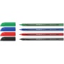 Długopis SCHNEIDER VIZZ, M, 4szt., blister, mix kolorów, Długopisy, Artykuły do pisania i korygowania