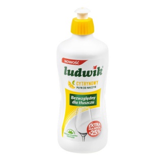 Płyn do naczyń LUDWIK, cytryna, 450g, Środki czyszczące, Artykuły higieniczne i dozowniki