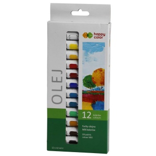 FARBA OLEJNA 12KOL.12ML HAPPY COLOR, Podkategoria, Kategoria