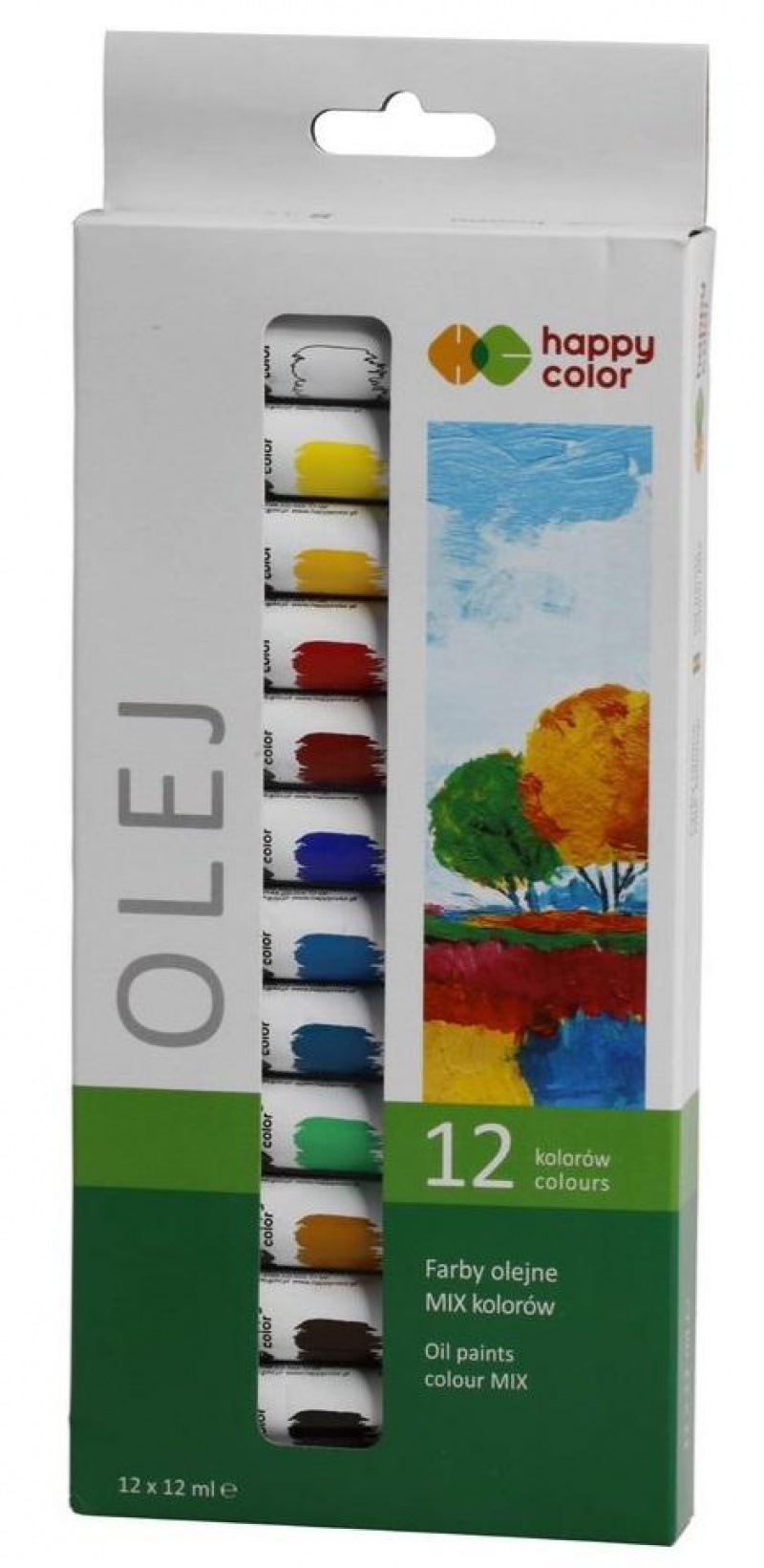 FARBA OLEJNA 12KOL.12ML HAPPY COLOR, Podkategoria, Kategoria