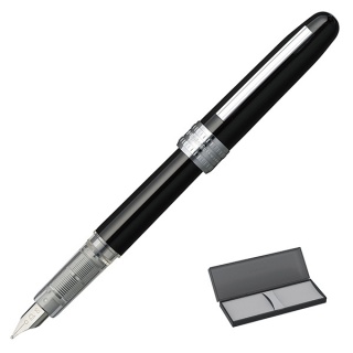 Pióro wieczne Platinum Plaisir Black, F, czarne, Pióra, Artykuły do pisania i korygowania