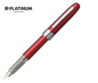 Pióro wieczne Platinum Plaisir Red, F, czerwone, Pióra, Artykuły do pisania i korygowania