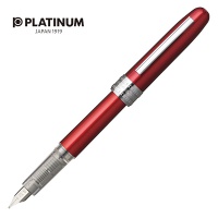 Pióro wieczne Platinum Plaisir Red, F, czerwone, Pióra, Artykuły do pisania i korygowania