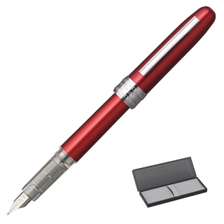 Pióro wieczne Platinum Plaisir Red, F, czerwone, Pióra, Artykuły do pisania i korygowania
