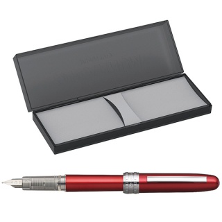 Pióro wieczne Platinum Plaisir Red, F, czerwone, Pióra, Artykuły do pisania i korygowania