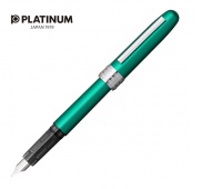 Pióro wieczne Platinum Plaisir Teal Green, F, zielone matowe, Pióra, Artykuły do pisania i korygowania