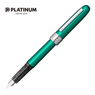 Pióro wieczne Platinum Plaisir Teal Green, F, zielone matowe, Pióra, Artykuły do pisania i korygowania