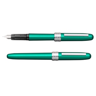 Pióro wieczne Platinum Plaisir Teal Green, F, zielone matowe, Pióra, Artykuły do pisania i korygowania