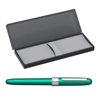 Pióro wieczne Platinum Plaisir Teal Green, F, zielone matowe, Pióra, Artykuły do pisania i korygowania