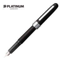 Pióro wieczne Platinum Plaisir Black Mist, M, czarne matowe, Pióra, Artykuły do pisania i korygowania