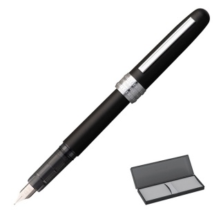 Pióro wieczne Platinum Plaisir Black Mist, M, czarne matowe, Pióra, Artykuły do pisania i korygowania