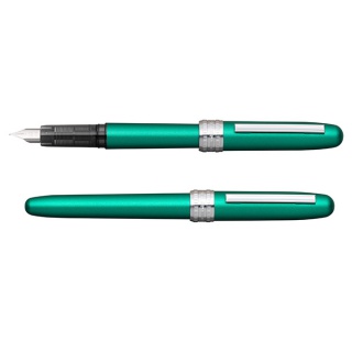 Pióro wieczne Platinum Plaisir Teal Green, M, zielone matowe, Pióra, Artykuły do pisania i korygowania