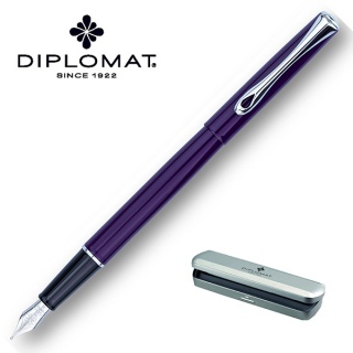 Pióro wieczne DIPLOMAT Traveller, F, fioletowe, Pióra, Artykuły do pisania i korygowania