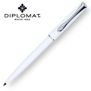 Ołówek automatyczny DIPLOMAT Traveller, 0,5mm, biały/chromowany, Ołówki, Artykuły do pisania i korygowania
