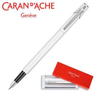 Pióro wieczne CARAN D'ACHE 849, M, białe, Pióra, Artykuły do pisania i korygowania