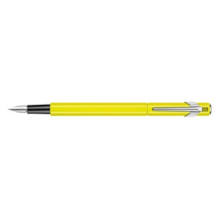 Pióro wieczne CARAN D'ACHE 849 Fluo Line, M, żółte, Pióra, Artykuły do pisania i korygowania