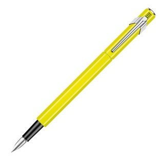Pióro wieczne CARAN D'ACHE 849 Fluo Line, M, żółte, Pióra, Artykuły do pisania i korygowania