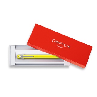 Pióro wieczne CARAN D'ACHE 849 Fluo Line, M, żółte, Pióra, Artykuły do pisania i korygowania