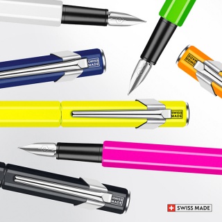 Pióro wieczne CARAN D'ACHE 849 Fluo Line, M, żółte, Pióra, Artykuły do pisania i korygowania
