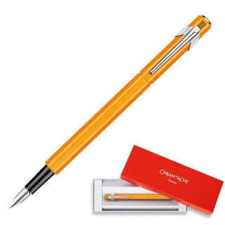 Pióro wieczne CARAN D'ACHE 849 Fluo Line, F, pomarańczowe, Pióra, Artykuły do pisania i korygowania