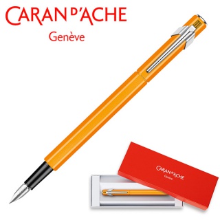 Pióro wieczne CARAN D'ACHE 849 Fluo Line, F, pomarańczowe, Pióra, Artykuły do pisania i korygowania