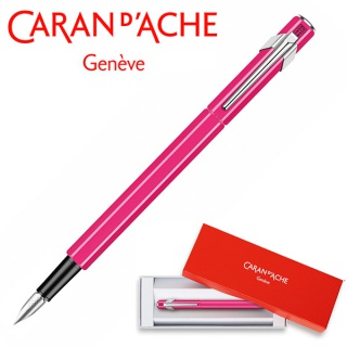 Pióro wieczne CARAN D'ACHE 849 Fluo Line, F, różowe, Pióra, Artykuły do pisania i korygowania
