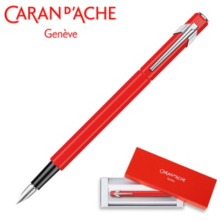 Pióro wieczne CARAN D'ACHE 849, F, czerwone, Pióra, Artykuły do pisania i korygowania