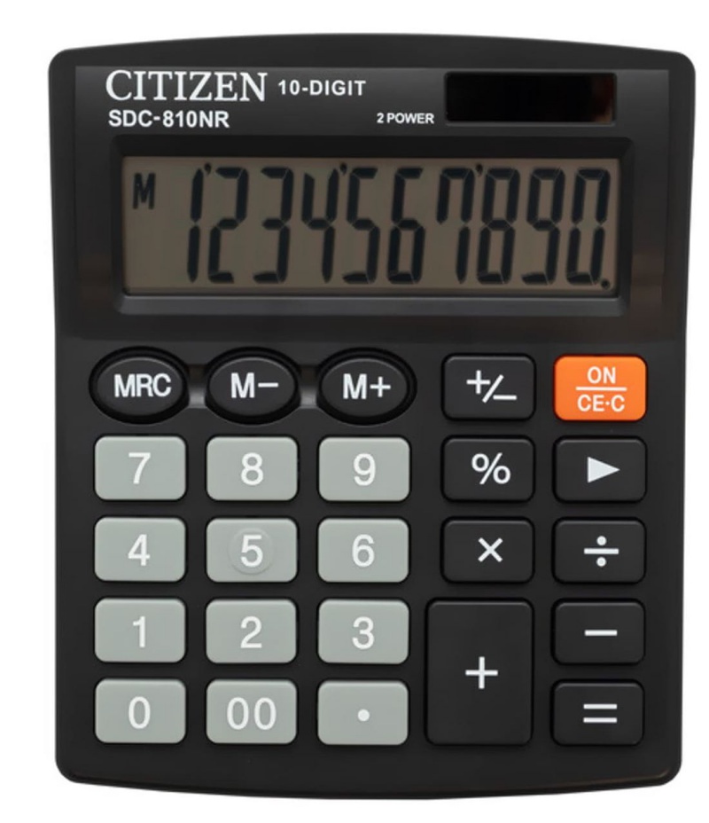 KALKULATOR CITIZEN BIUROWY SDC-810NR 10-POZ.CZARNY, Podkategoria, Kategoria