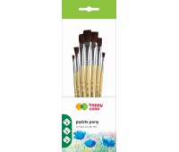 ZESTAW PĘDZLI SZKOLNYCH PONY PŁASKIE /7/ H.COLOR, Podkategoria, Kategoria