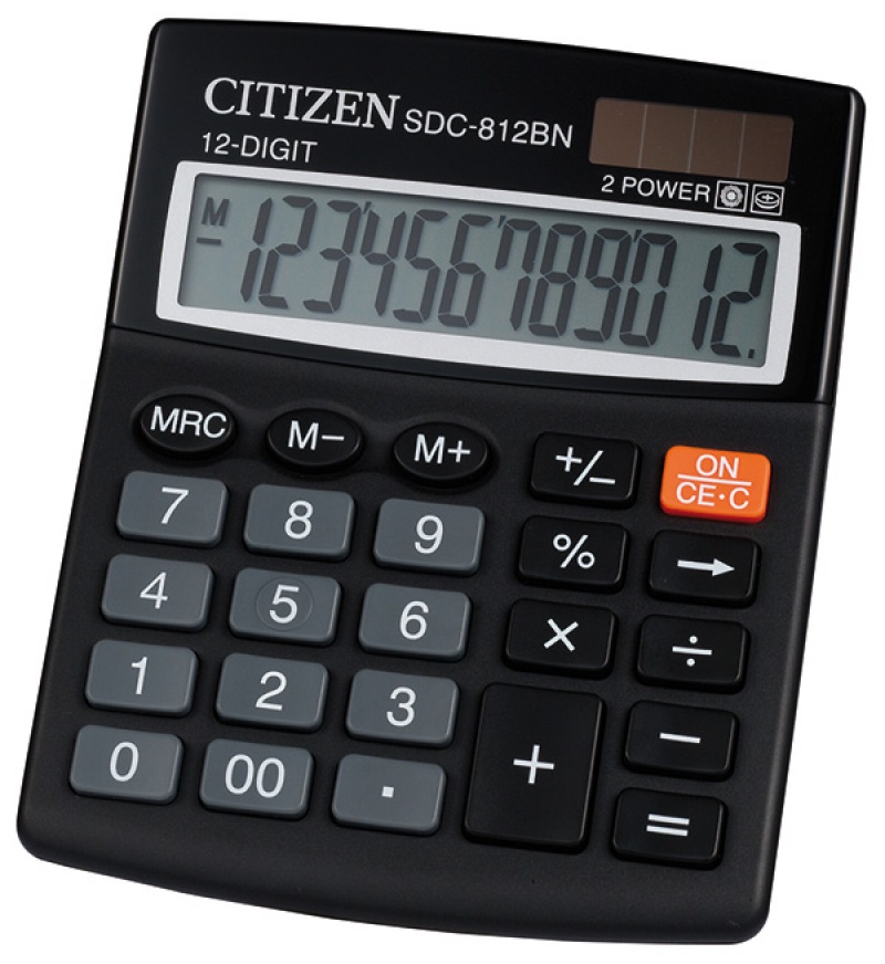 KALKULATOR CITIZEN BIUROWY SDC-812BN 12-POZ., Podkategoria, Kategoria