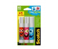 School glue stick SCOTCH® Monsters Edition (TTL0087), for paper, 8g, 2pcs + 1 free