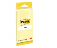 Bloczki samoprzylepne Post-it® (6810), 38x51mm, 3x100 kart., żółte, Bloczki samoprzylepne, Papier i etykiety